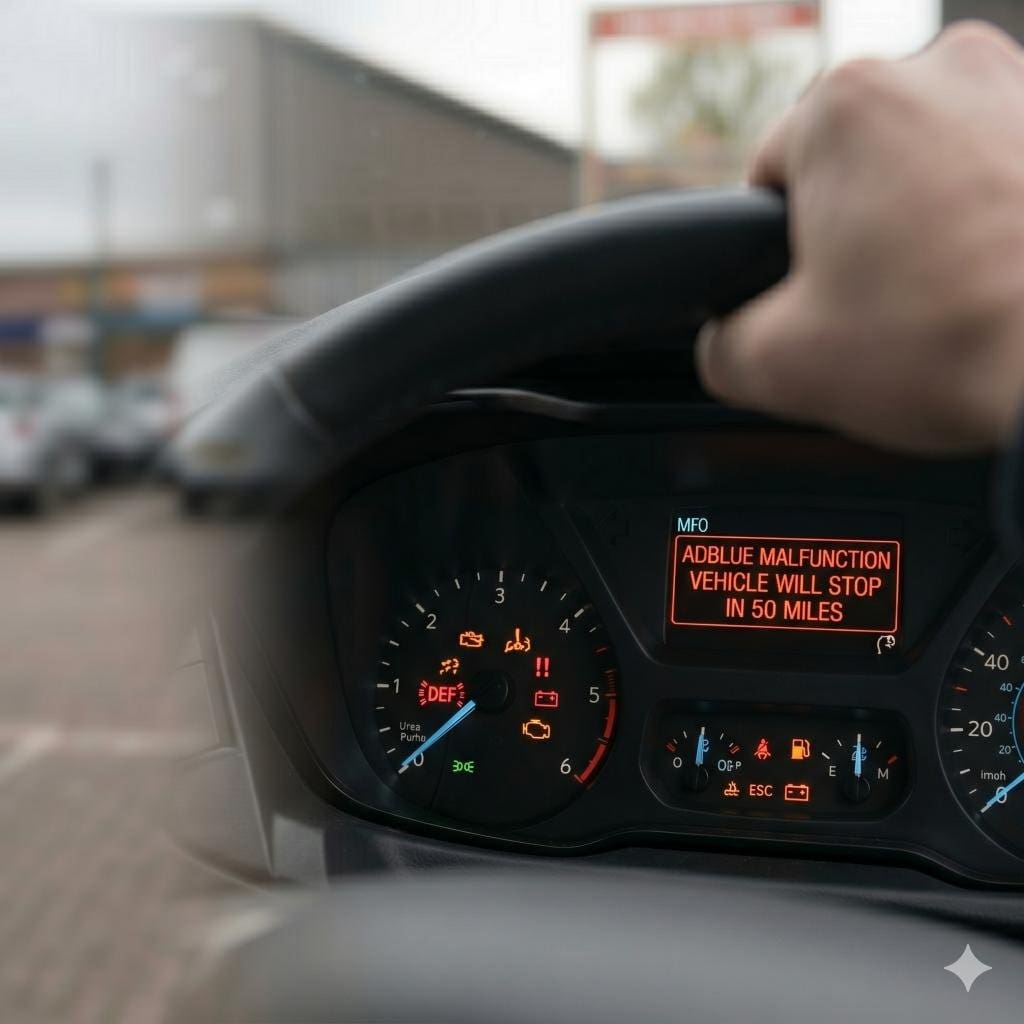 AdBlue diagnostic work on a vehicle