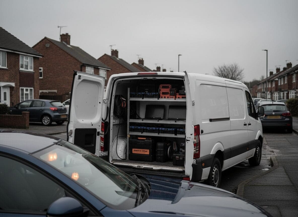 Mobile AdBlue repair van with open rear doors in the West Midlands