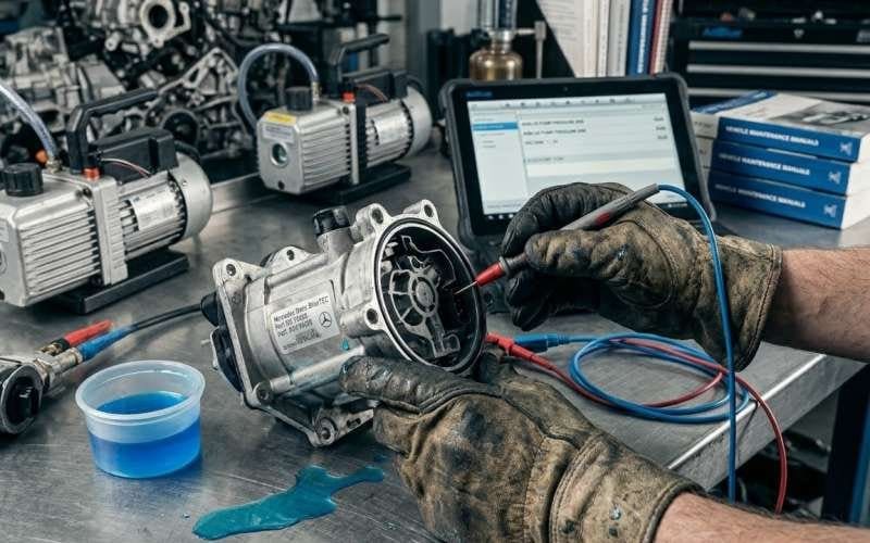 AdBlue pump fault diagnosis and repair on a diesel vehicle