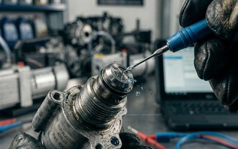 AdBlue injector fault diagnosis and repair on a diesel vehicle